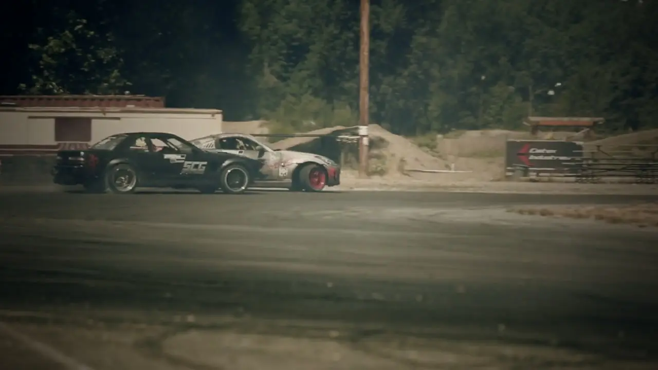 Drift de jour dans la fumée